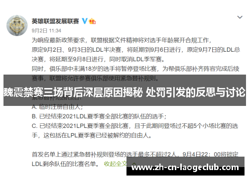 魏震禁赛三场背后深层原因揭秘 处罚引发的反思与讨论